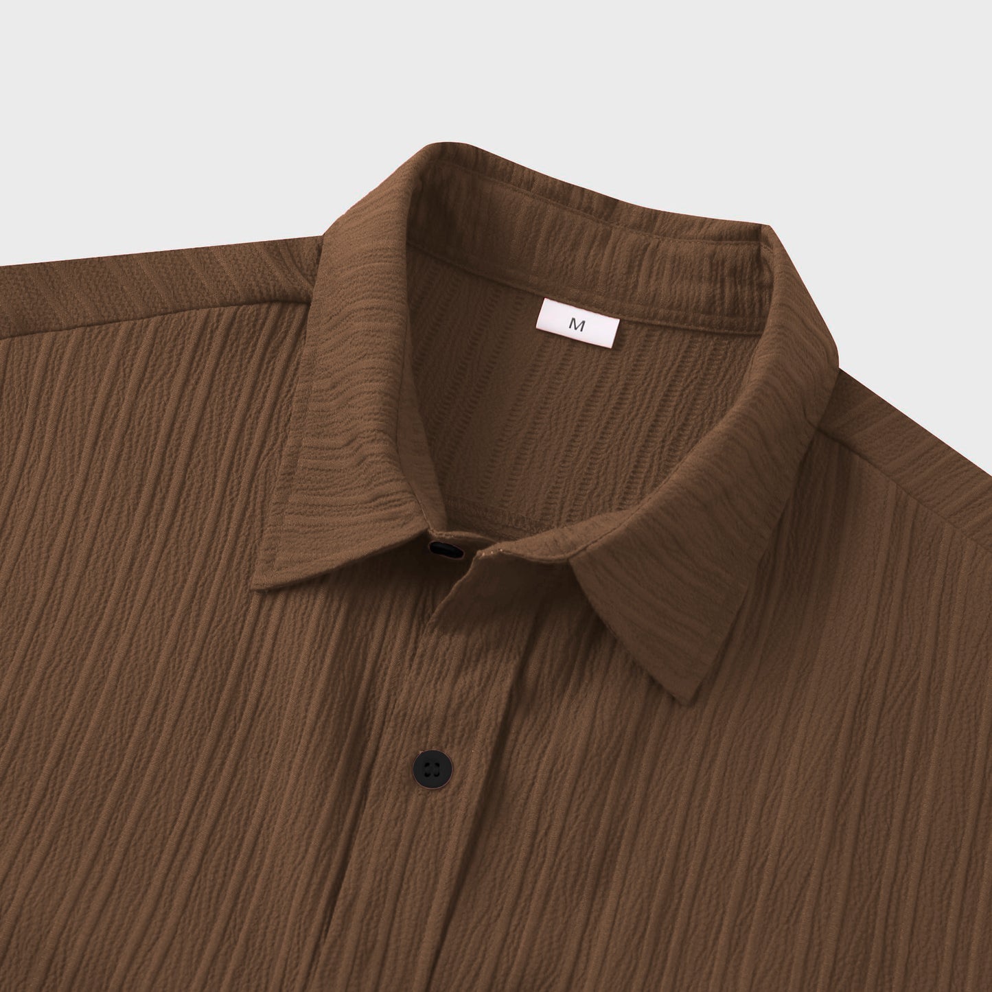 Brown Color Lining Structured Shirt
